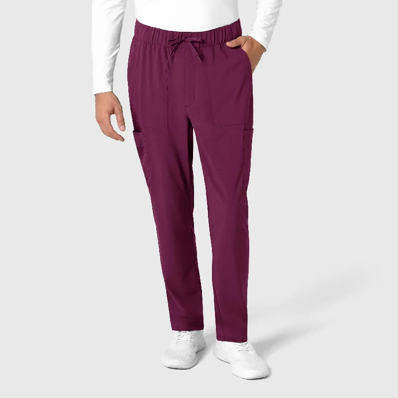 Fashion Pioneer RENEW Men's Tapered Scrub Pant - Wine