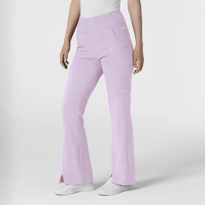 Design Trend RENEW Women's Cargo Flare Scrub Pant - Pastel Lilac