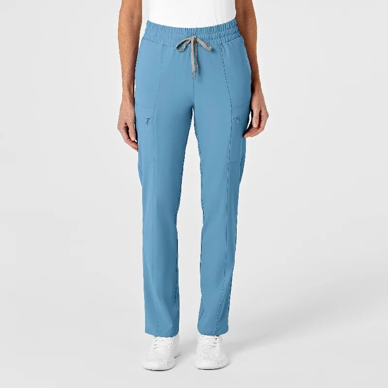 All-Day Comfort RENEW Women's High Waist Slim Leg Scrub Pant - Bay Blue