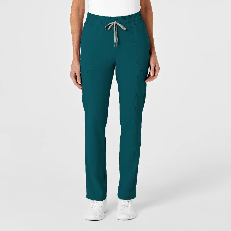 Must-have For Autumn And Winter RENEW Women's High Waist Slim Leg Scrub Pant - Caribbean