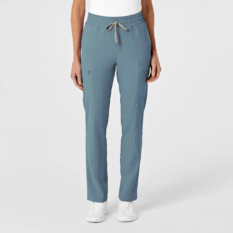 Timeless Comfort RENEW Women's High Waist Slim Leg Scrub Pant - Elemental Blue