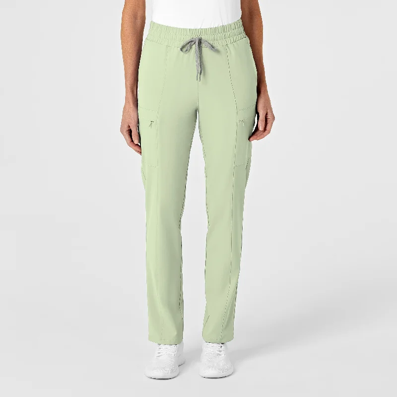 Relaxed Wear RENEW Women's High Waist Slim Leg Scrub Pant - Fresh Mint