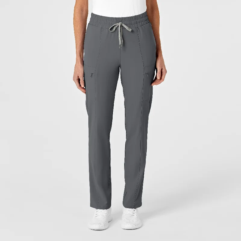 Bright Colors RENEW Women's High Waist Slim Leg Scrub Pant - Pewter