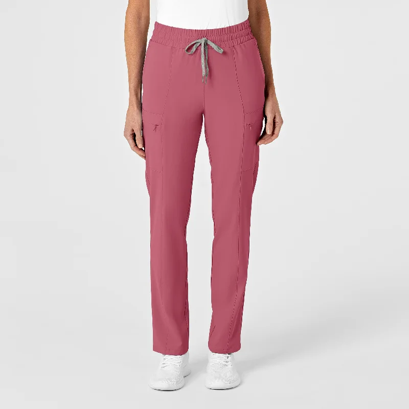 Effortless Comfort RENEW Women's High Waist Slim Leg Scrub Pant - Rosebud