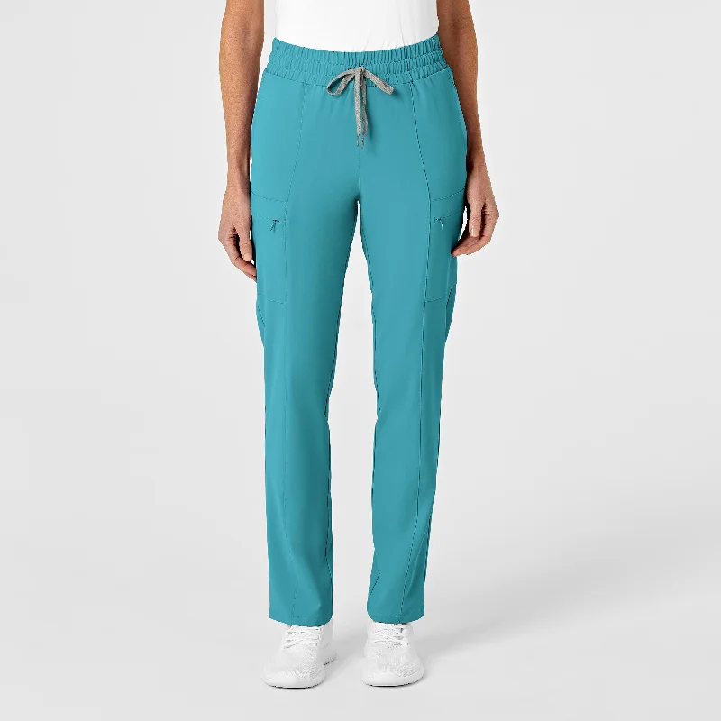 Classic Series RENEW Women's High Waist Slim Leg Scrub Pant - Teal Blue