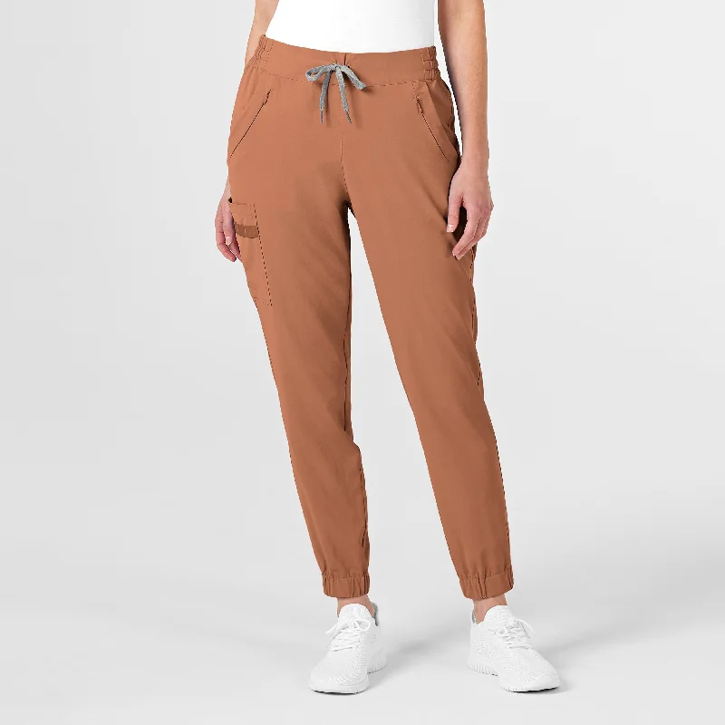Effortless Elegance RENEW Women's Jogger Scrub Pant - Clay
