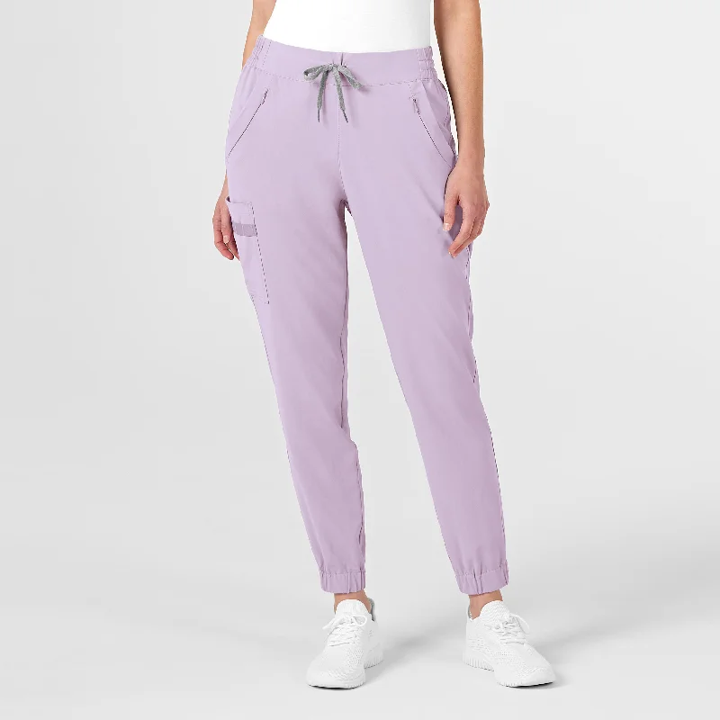 Lounge Chic RENEW Women's Jogger Scrub Pant - Pastel Lilac
