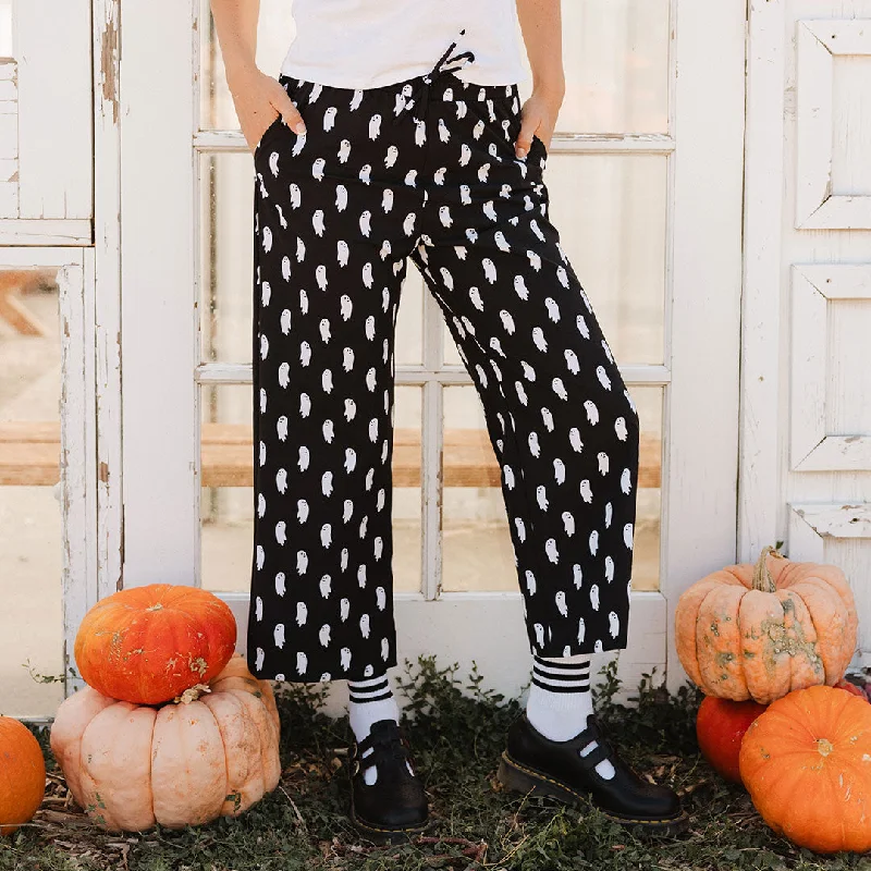 Elegant Wear Spooky Audrey Wide Leg Pants, Ghosts
