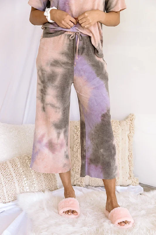 Must-have For Fashion Tender Heart Tie Dye Pants In Blush