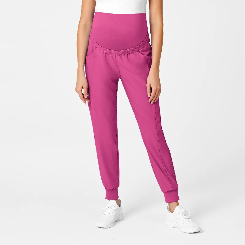Comfy Pants W123 Maternity Jogger Scrub Pant - Hot Pink