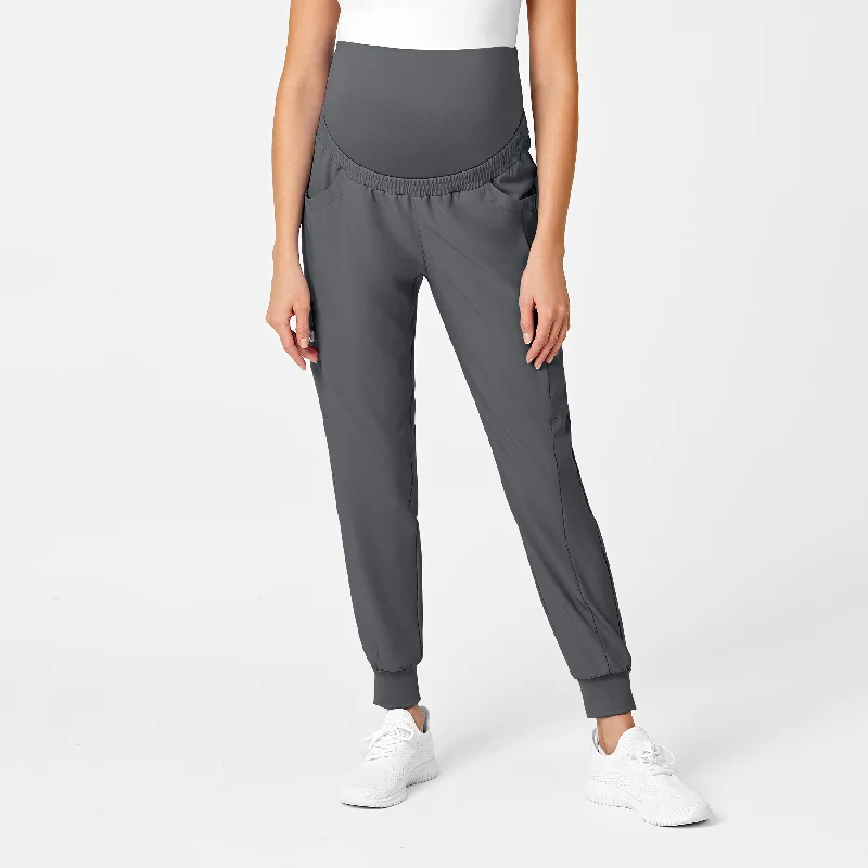 Editorial Design W123 Maternity Jogger Scrub Pant - Pewter