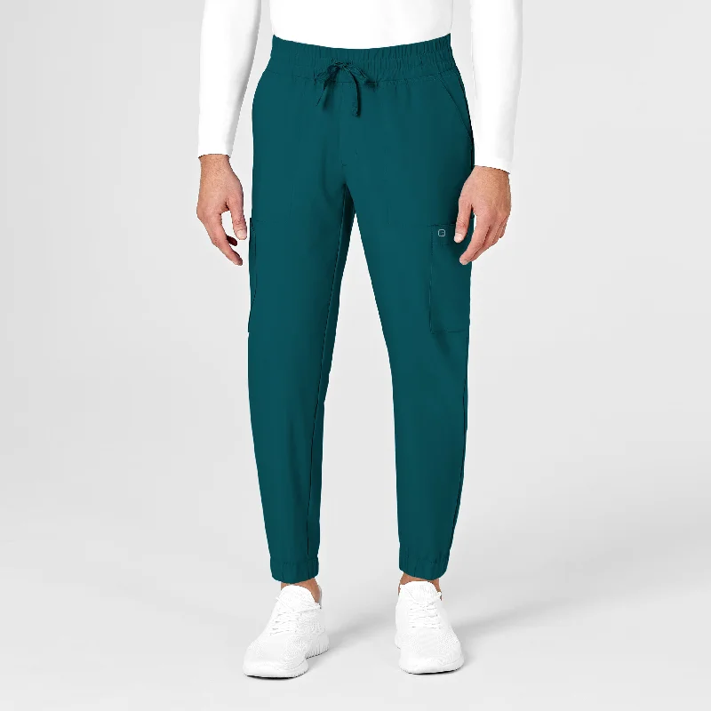 Simple Comfort W123 Men's Cargo Jogger Scrub Pant - Caribbean