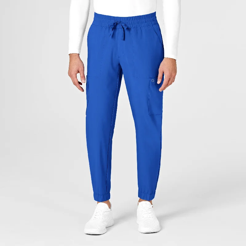 Leisure And Entertainment W123 Men's Cargo Jogger Scrub Pant - Royal