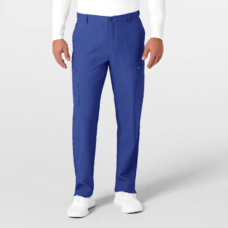 American Style W123 Men's Flat Front Cargo Scrub Pant - Galaxy Blue