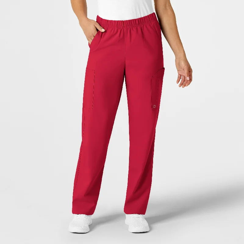 Goddess Outfit W123 Unisex Multi-Cargo Scrub Pant - Red