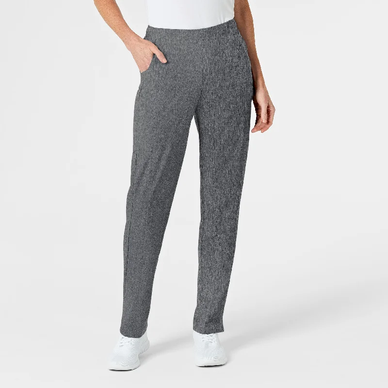 Effortless Wear W123 Women's Flat Front Cargo Scrub Pant - Charcoal Heather