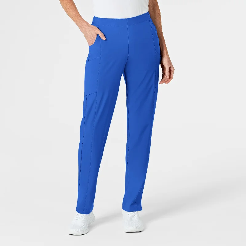 Trendy Wear W123 Women's Flat Front Cargo Scrub Pant - Royal