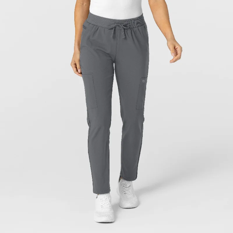 Fresh Wear W123 Women's Flex-n-Reach Track Scrub Pant - Pewter