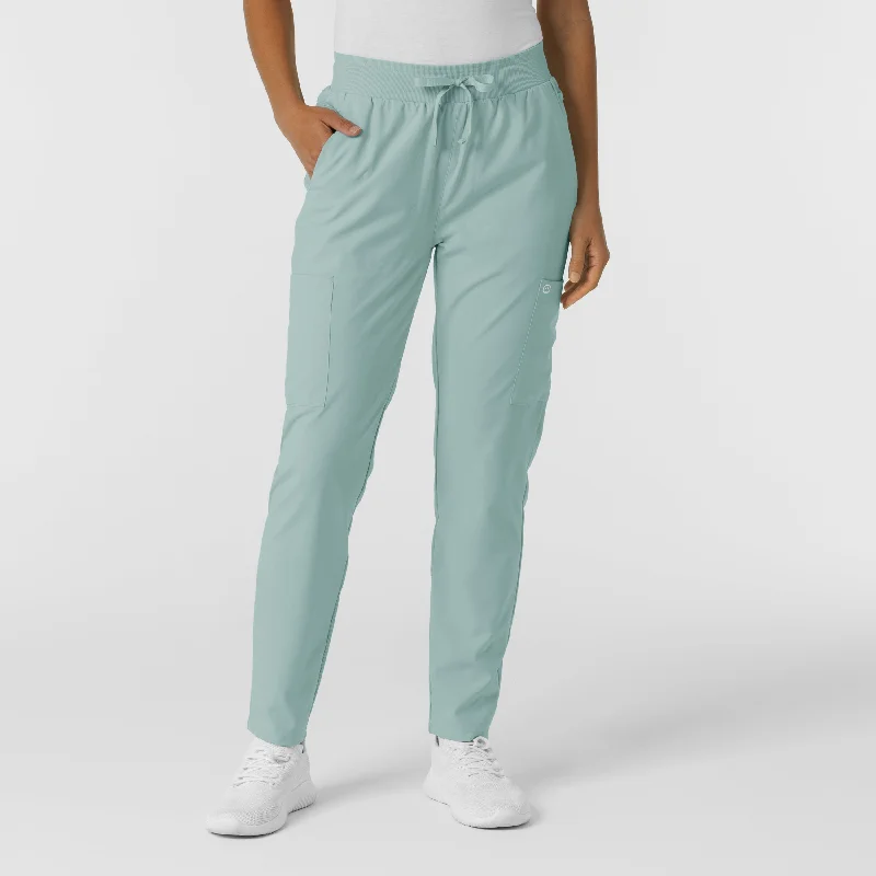 Fashionable And Fashionable W123 Women's Flex-n-Reach Track Scrub Pant - Sky Blue