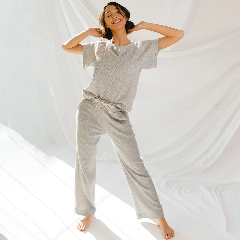 Trendy Casuals Waffle Loungers, Charcoal