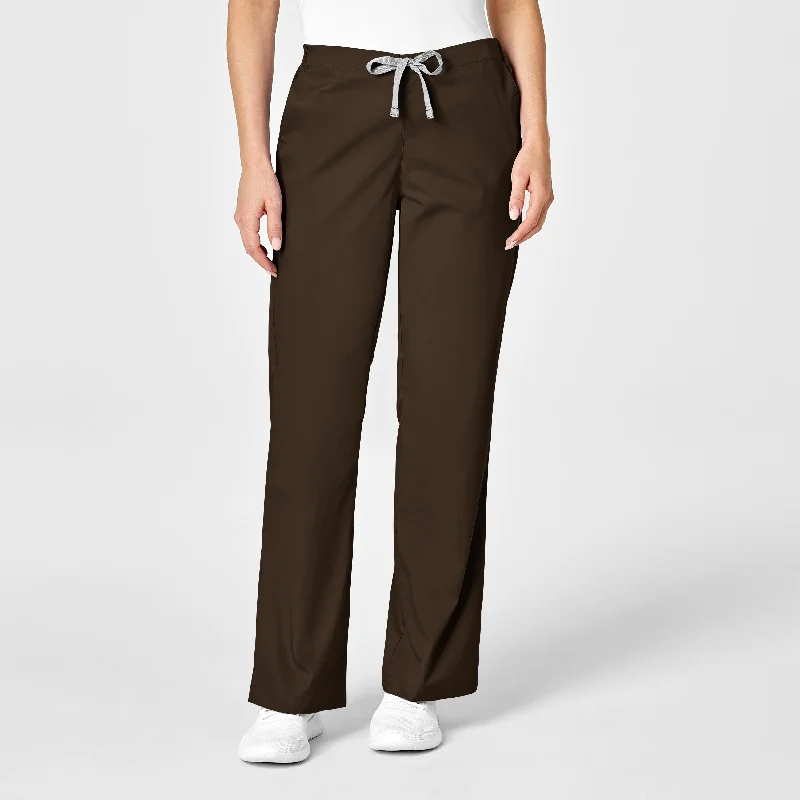 Luxury and fashionable WonderWORK Women's Flare Leg Scrub Pant - Chocolate