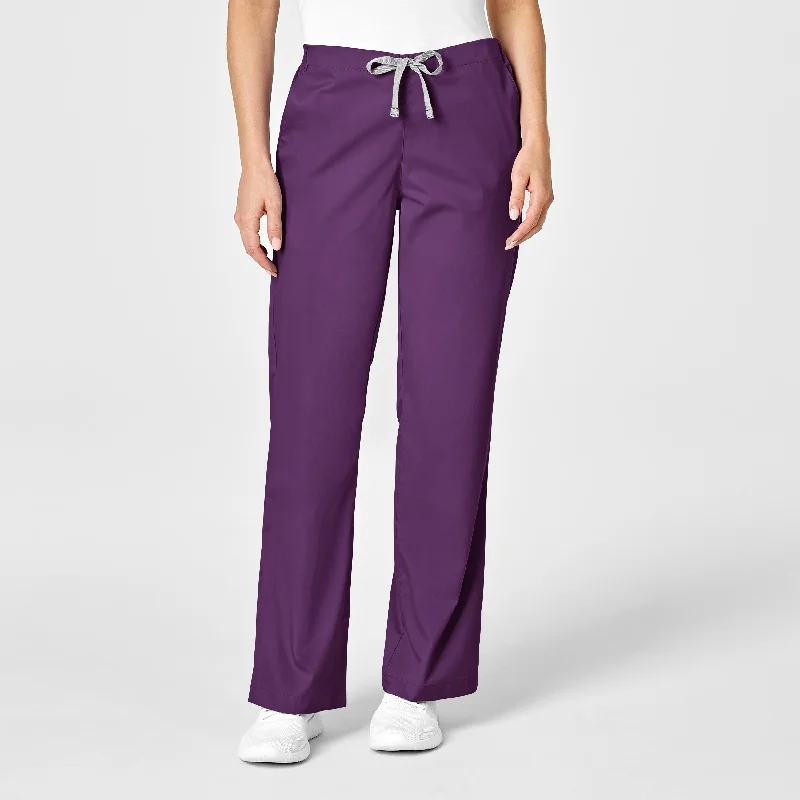 Simple research WonderWORK Women's Flare Leg Scrub Pant - Eggplant