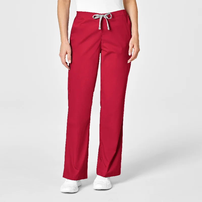 High-quality fabrics WonderWORK Women's Flare Leg Scrub Pant - Red