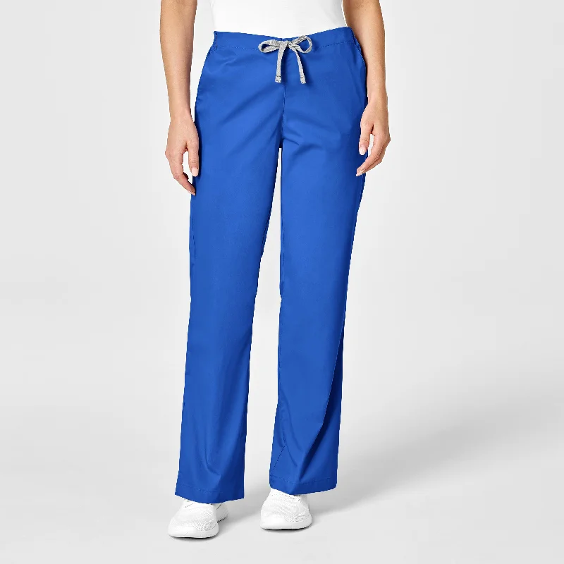 Multi-functional style WonderWORK Women's Flare Leg Scrub Pant - Royal