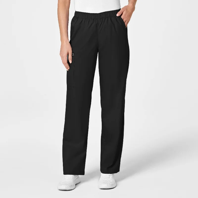 Wandering freely WonderWORK Women's Pull-On Cargo Scrub Pant - Black