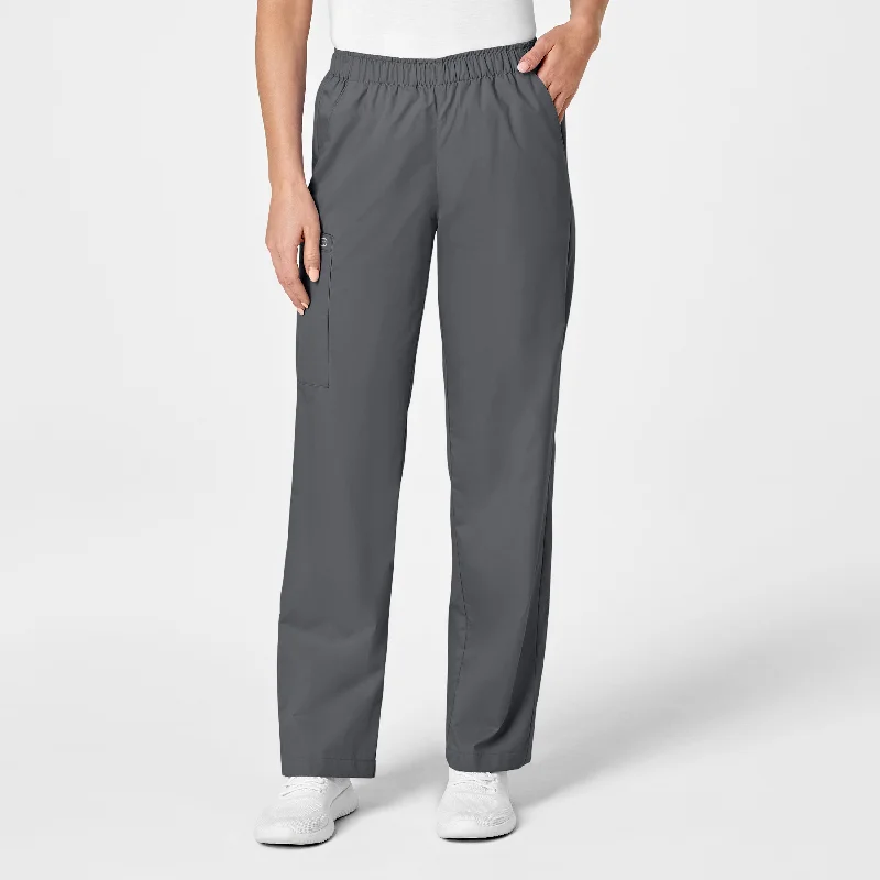 Customized Version WonderWORK Women's Pull-On Cargo Scrub Pant - Pewter