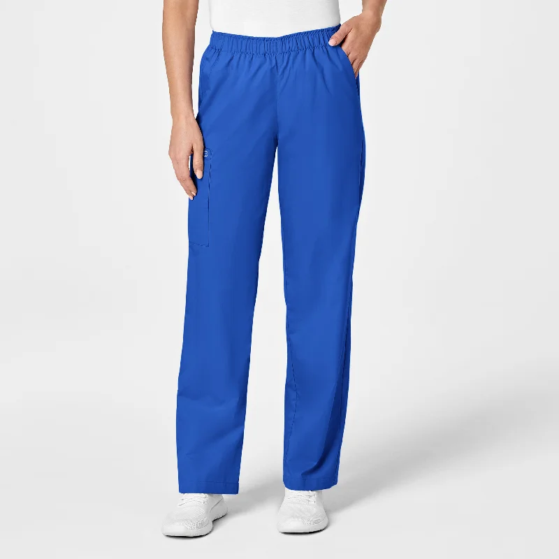 Cool Summer WonderWORK Women's Pull-On Cargo Scrub Pant - Royal