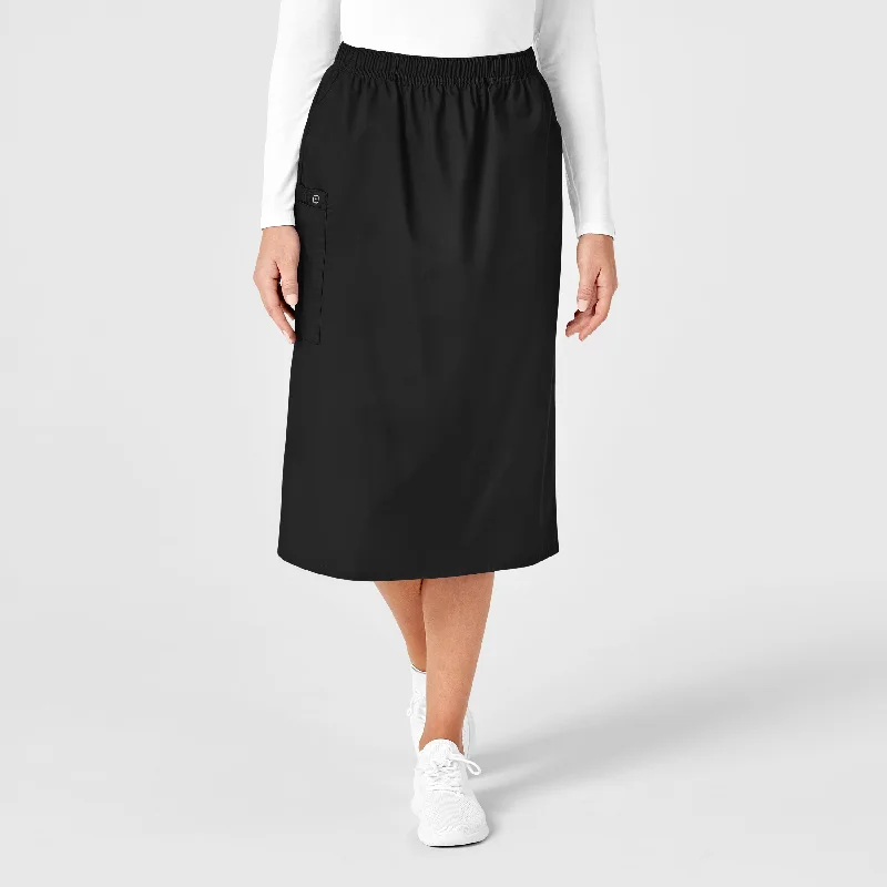 Noble Temperament WonderWORK Women's Pull On Cargo Scrub Skirt - Black