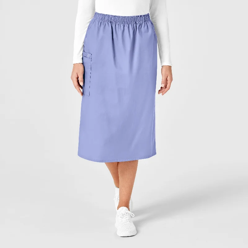 Casual And Casual WonderWORK Women's Pull On Cargo Scrub Skirt - Ceil Blue