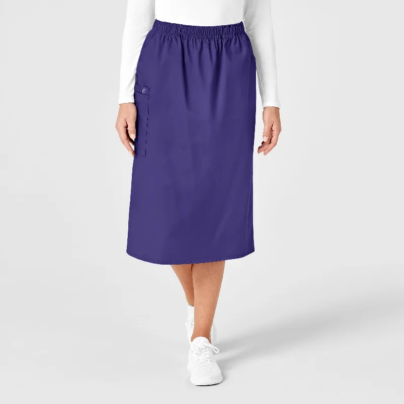 Bottom And Versatile WonderWORK Women's Pull On Cargo Scrub Skirt - Grape