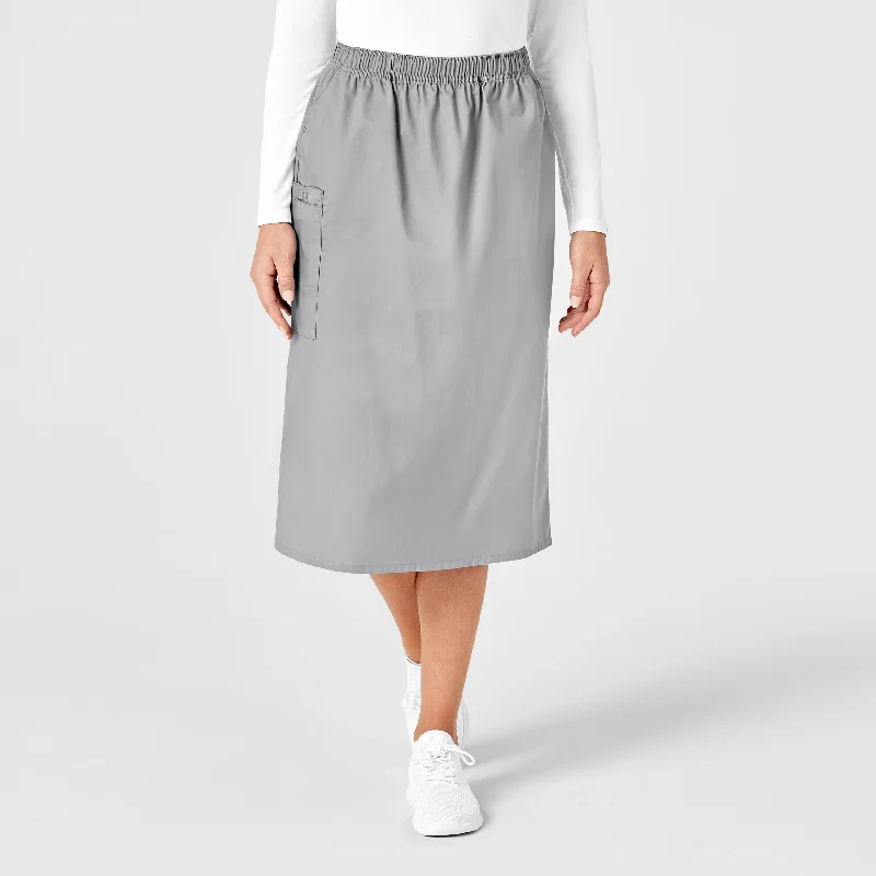 New Products WonderWORK Women's Pull On Cargo Scrub Skirt - Grey